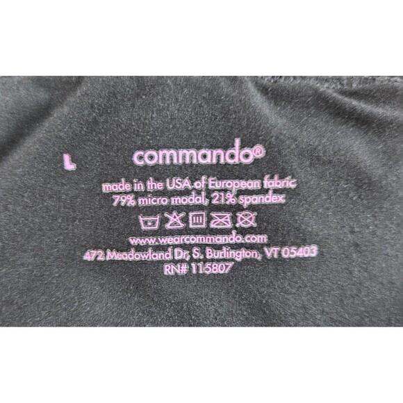 COMMANDO Black Sleeveless Midi Dress Large Mock Neck Micro Modal Spandex Stretch - Picture 4 of 4